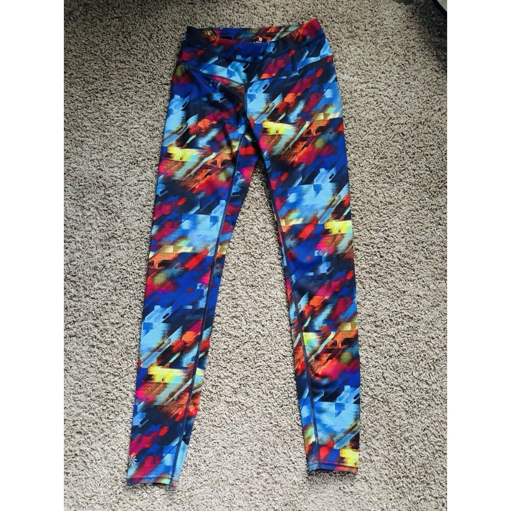 Athleta Colorburst Sonar Tight Leggings Womens XS Zip Pocket 153098